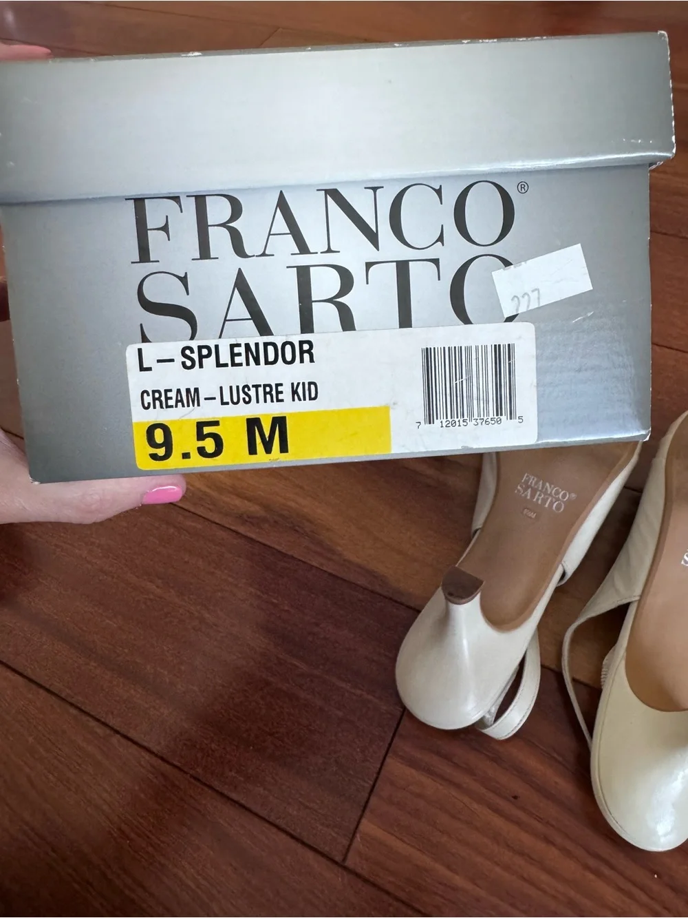 Franco Sarto Cream Slingback Heels
